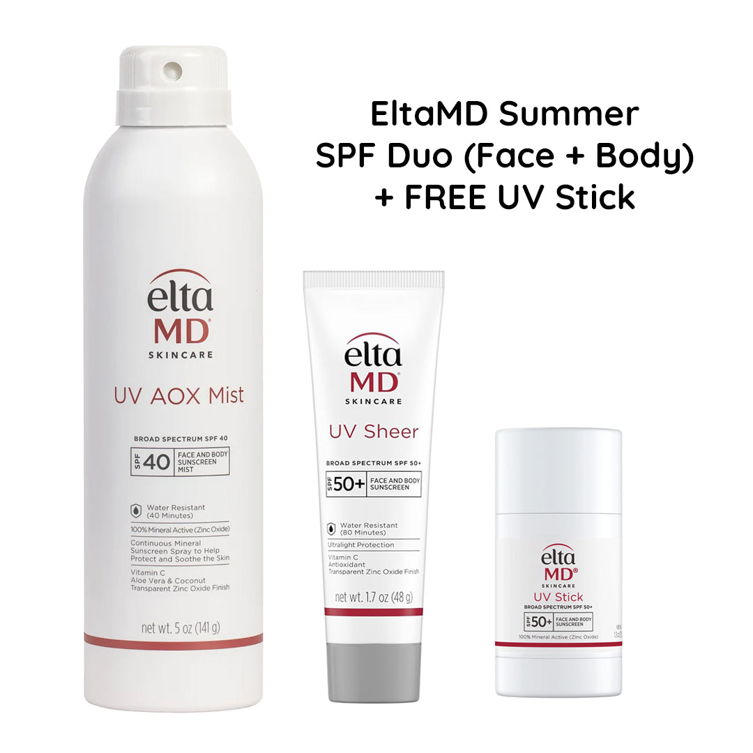 EltaMD Summer SPF Duo (Face + Body) + FREE UV Stick